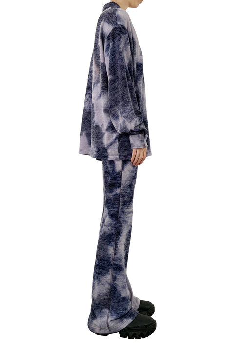 TIE-DYE KNIT PANTS -PURPLE- *Last1
